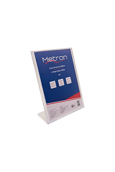 Metron Κάθετη βάση εγγράφων Α4 με κεκλιμένο πλεξιγκλάς σε σχήμα L