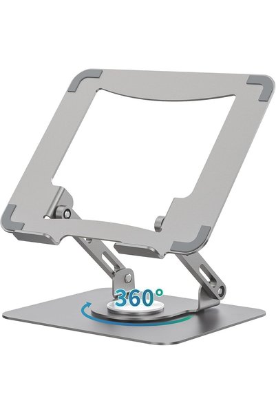 Generic حامل لابتوب، حامل كمبيوتر قابل للتعديل بزاوية 360 درجة °   قاعدة دوار...