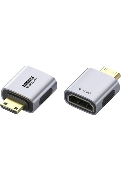 Hagibis محول HDMI صغير إلى HDMI، عبوة من قطعتين، يدعم 8K@60Hz و4K@240Hz، بزاو...