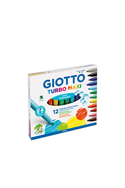 Fila GIOTTO ΥΠΕΡΠΛΕΝΤΙΜΕΝΟΙ ΜΑΡΚΕΡΕΣ 3+ Φ5mm TURBO MAXI 12 ΧΡΩΜΑΤΑ