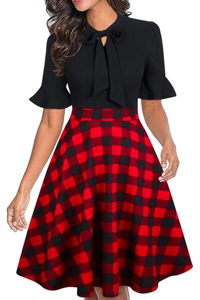 GENERAL Women Summer Floral Ruffle Sleeve Wear to Work Church Wedding Guest P...