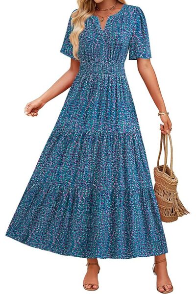ZESICA Women's 2026 Summer Spring Floral Boho Maxi Dresses Casual Short Sleev...
