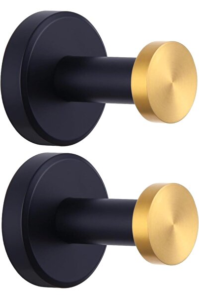 Generic Stainless Steel Round Towel Hooks 2 Pack - Wall Mounted Bathroom & Ki...