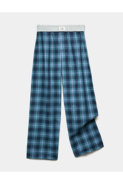 Marks & Spencer Saf Pamuklu Ekose Pijama Altı
