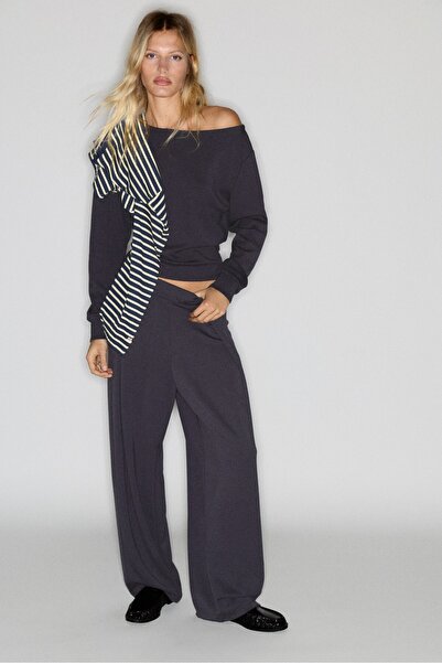 Pull & Bear Pensli geniş paça pantolon