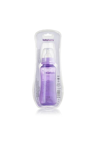 BabyBerry زجاجة رضاعة ملونة 250 مل (أزرق ووردي)