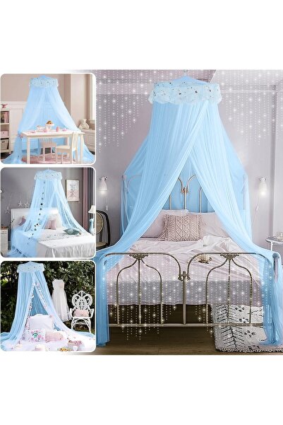 Generic Bed Canopy for Girls with Glowing Stars - Canopy Bed Curtains | Fits ...