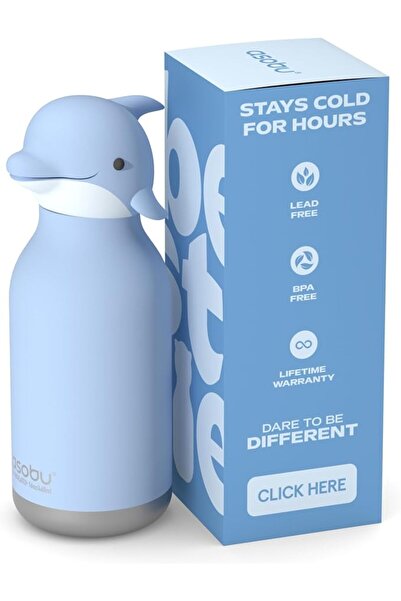 GENERAL Kids Water Bottle with Straw Cute Deer Antler Design, Leak Proof Insu...
