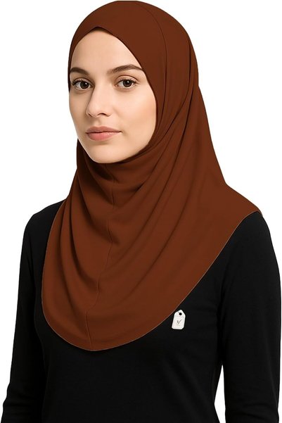 Generic وشاح حجاب ناعم قابل للتمدد - خفيف الوزن وقابل للتنفس وأنيق - غطاء رأس...