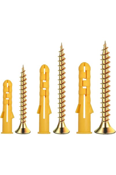 Generic Wall Plugs and Screws Set, Masonry Brick Concrete Wall Fixings Screws...