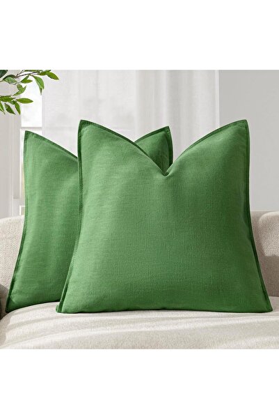 Generic Decorative Cushion Covers, Pack of 2, Plain Colour, Soft Linen, Bohem...