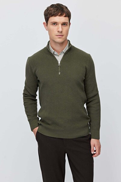 PAULMARK Men's Ribbed Zippered Knit Sweater