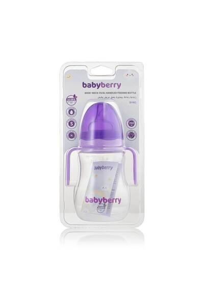 BabyBerry Wide-Neck Oval Handled Feeding Bottle 250 Ml