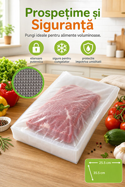 DeaL Set de pungi de vid Macvi 25.5x35.5 cm, 50 bucăți, transparente
