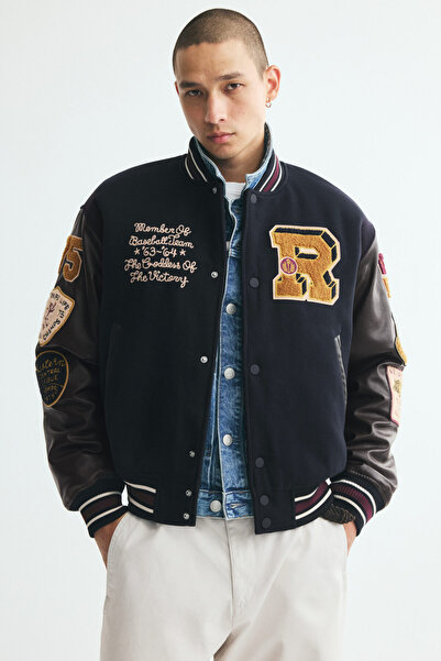 H&M Motif Detaylı Beyzbol Ceketi
