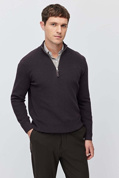 PAULMARK Men's Ribbed Zippered Knit Sweater