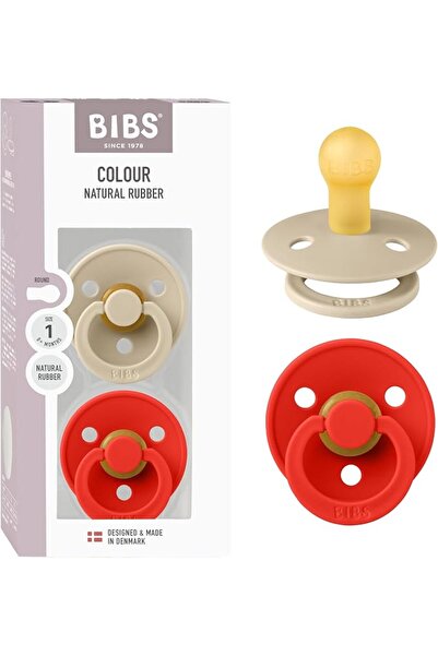 Bibs Liberty Pacifier | 2 Colour Natural Rubber Latex Soothers | Size 1 (0-6 ...