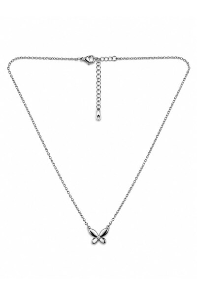 sacha Silver Necklace with Butterfly Figure