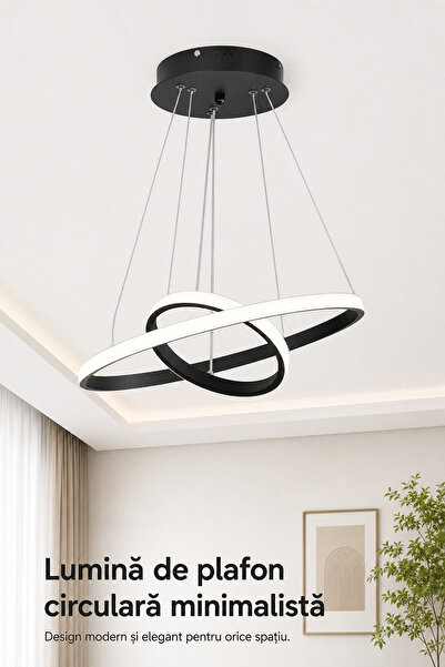 DeaL Macvi ®   Plafonieră LED modernă 27W, Circulară Ø20-40 cm, Alb rece 6500...
