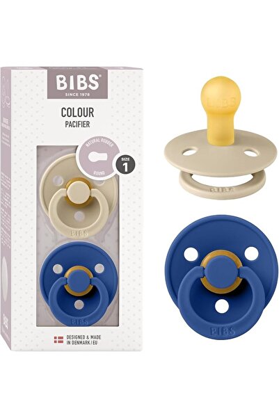 Bibs Liberty Pacifier | 2 Colour Natural Rubber Latex Soothers | Size 1 (0-6 ...