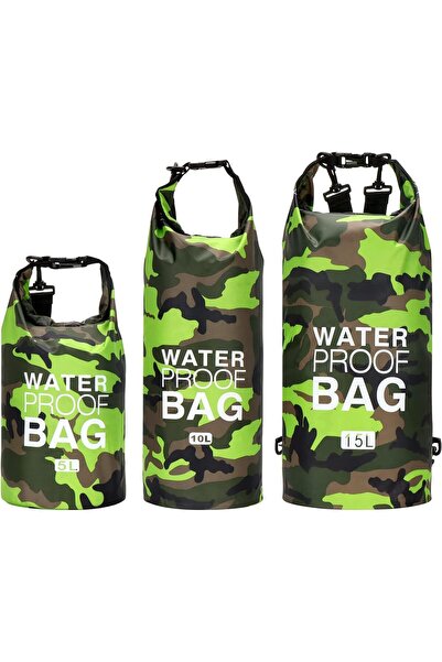Generic Waterproof Dry Bag 3 Pack Camouflage Roll Top Lightweight Dry Sack Ba...