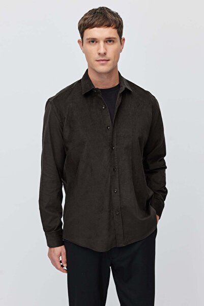 PAULMARK Men's Comfortable Fit Velvet Shirt