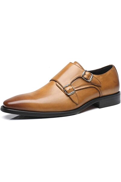 LABADA La Milano Mens Double Monk Strap Slip on Loafer Cap Toe Leather Oxford...