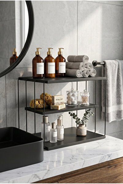 Zevahir Home Organizator de baie și raft pentru cosmetice, cu 3 niveluri, de ...