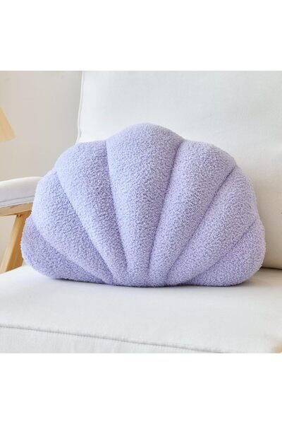 Generic Dusty Blue Seashell Throw Pillows, Shell Shaped Throw Pillows, 13 Inc...
