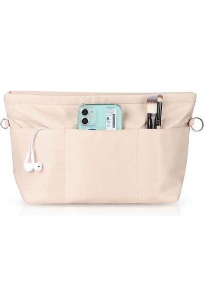 Generic Nylon Handbag Organizer Insert - Purse Tote Shaper in Bag (Black, Large)