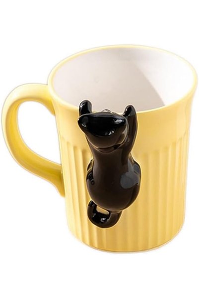 Generic 3D Ceramic Cat Coffee Mug, Cute Cartoon Handmade Figurine Mugs - Perf...