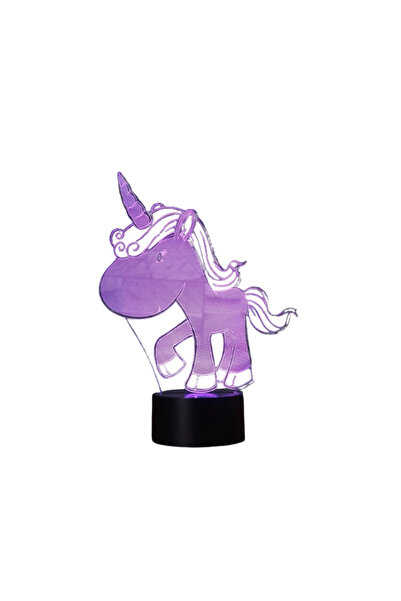 Generic Brand Lumina de noapte cu iluzie unicorn, LED, RGB, plastic, multicolor