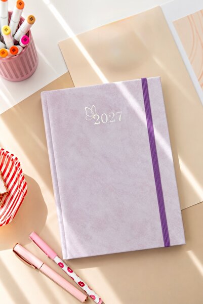 Lizy 2027 Textured Hard Cover Daily Agenda |   Rubberized, 14X20 cm |   168 S...