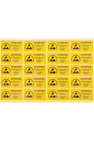 Generic Anti-Static Label, 450pcs Electrostatic Warning Sticker Attention Ele...