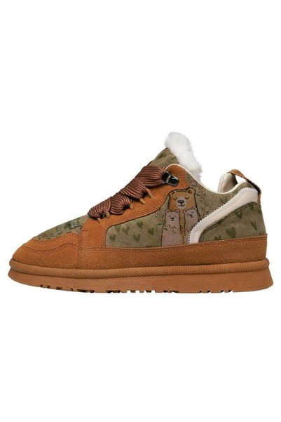 Dogo Women's Vegan Leather Tan Sneakers - I Dreamed a Dream Design