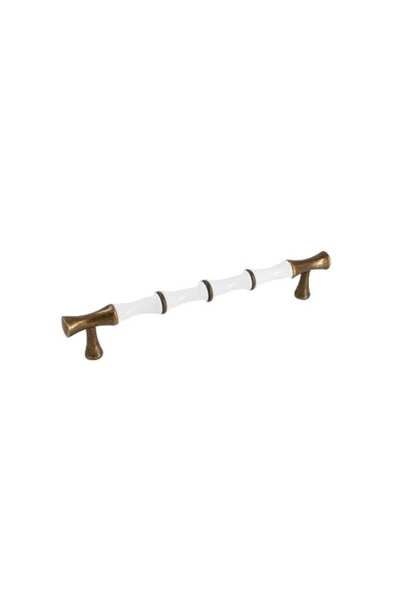 Özen 479 Model Pull-Out Cabinet Handle Antique Yellow/White 224mm (Ö749-224-9...