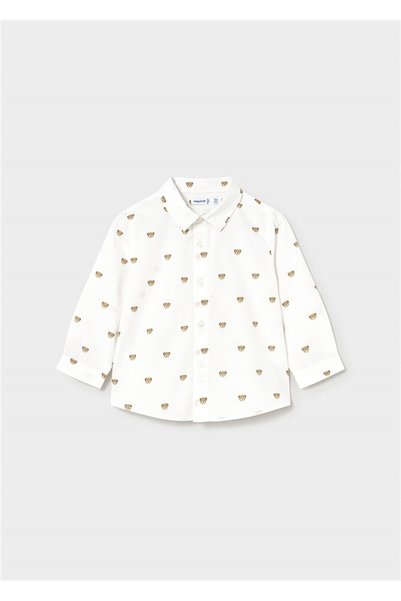 MAYORAL 2107 Baby Boy Teddy Bear Detailed Shirt