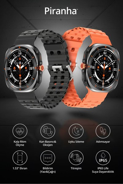 Piranha 9922 Akıllı Saat | 1.53" Ekran | Sesli Görüşme | Uyku & Kalp Ritmi | ...