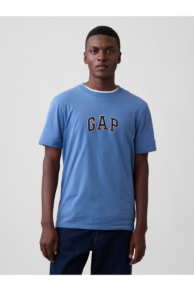 GAP Erkek Açık Mavi Logo T-Shirt