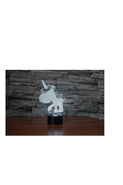 Generic Brand Lumina de noapte cu iluzie unicorn, LED, RGB, plastic, multicolor