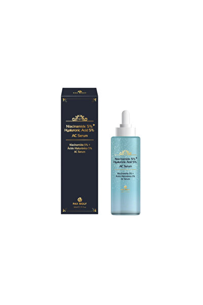 Pax Moly PaxMoly, Ser facial, Niacinamidă 5% + Acid Hialuronic 5%, Anti-îmbăt...