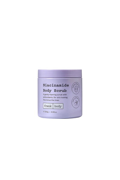 FRANK BODY Niacinamidă, Netezire, Scrub corporal, 250 ml