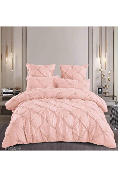 Generic Brand LENJERIE DE PAT CU ELASTIC ȘI PLIURI – 6 PIESE, 180×200 CM