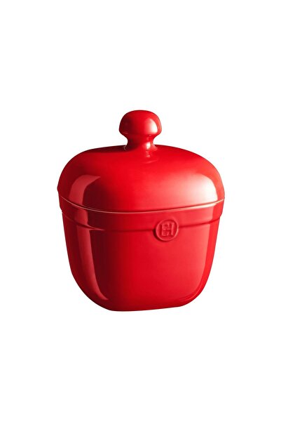 Emile Henry Cookie Jar, Ceramic, 19cm, Burgundy