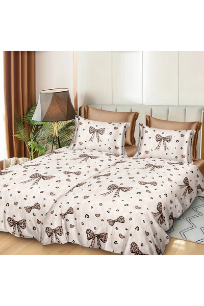 decorami Lenjerie de pat cu 2 cearsafuri pt. pilota, 7 piese, Bumbac Satinat ...