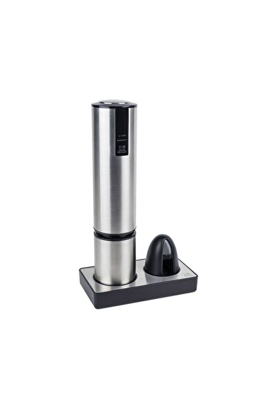 Peugeot Electric corkscrew and cutter set, 27 cm, "Elis Touch", Stainless Ste...
