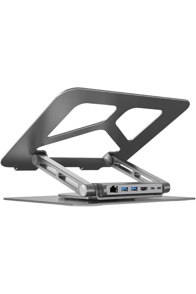 Generic حامل لابتوب D1109A بزاوية 360 درجة °   محور USB-C دوار/محطة إرساء (2*...