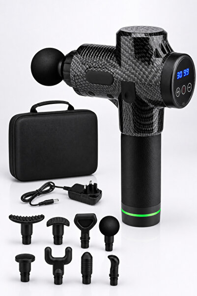 MACVI Pistol de masaj profesional Power Pro, 30 de viteze, Negru