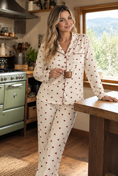 MAREA GROUP Kalpli waffle kumaş pijama takımı