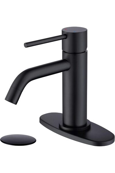 Generic Brushed Gold Bathroom Faucet, Single Handle Brass Sink Faucet Bathroo...